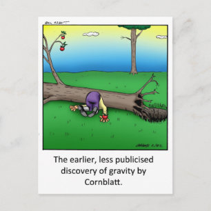Carte Postale Drôle Gravity Cartoon Art Don!