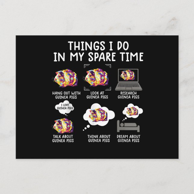 Carte Postale Drôle Guinéen Cochon Que Je Fais Dans Mon Temps Li (Devant)