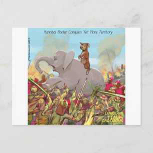 Carte Postale Drôle Hannibal Barca Conquiert des Terres