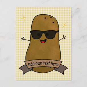 Carte Postale Drôle Happy Cool Patate Personnalisé 