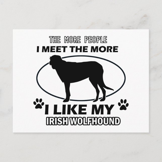 Carte Postale Drôle irish Wolfhound conceptions (Devant)