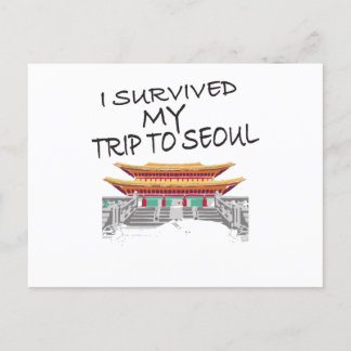 Carte Postale Drôle J'Ai Mon Voyage À Séoul Survival