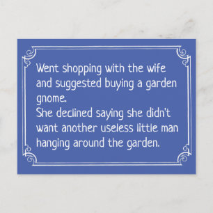 Carte Postale Drôle Jardin Plaisanterie. Garden Gnome