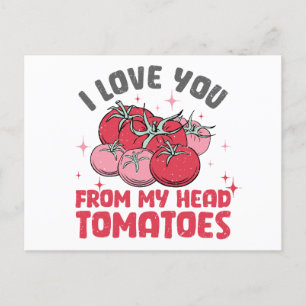 Carte Postale Drôle Je t'aime de ma tête Tomates de la Saint Val