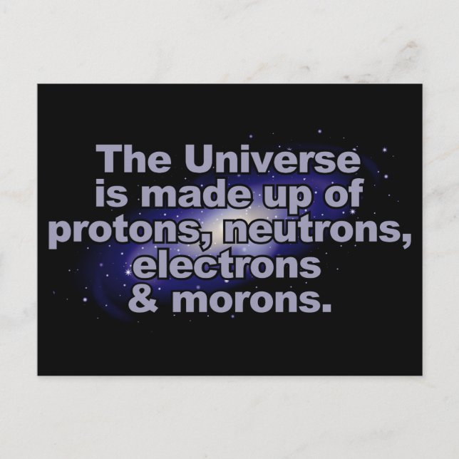 Carte postale drôle "L'Univers" (Devant)