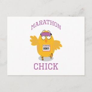 Carte Postale Drôle Marathon Chick