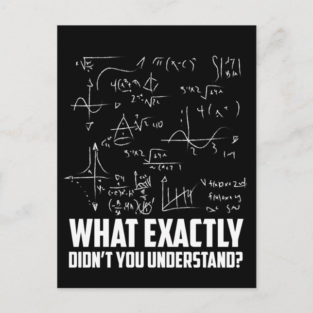Carte Postale Drôle Math Geek Physique Science Plaisanterie (Devant)