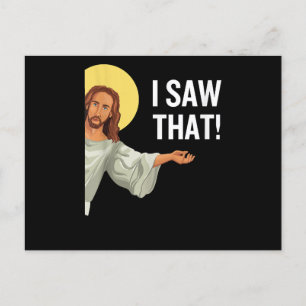 Carte Postale Drôle Mème Jésus J'Ai Vu Que Citation Chrétienne D