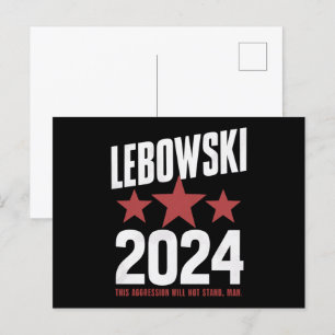 Carte Postale Drôle Nom politique Lebowski Élection politique