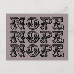 Carte postale drôle Nope Card