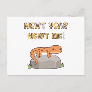 Carte Postale Drôle Nouvel An Newt Me, Nouvel An Résolutions