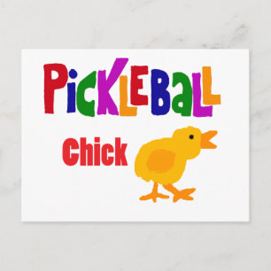 Carte Postale Drôle Pickleball Chick Art