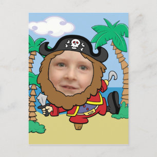 Carte Postale Drôle Pirate coupé face Modèle
