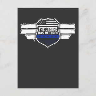 Carte Postale Drôle Police Officier Légende De Retraite A Retrai