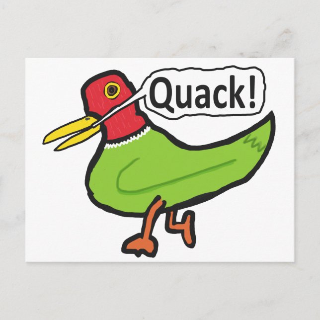 Carte Postale Drôle Quacking de canard (Devant)