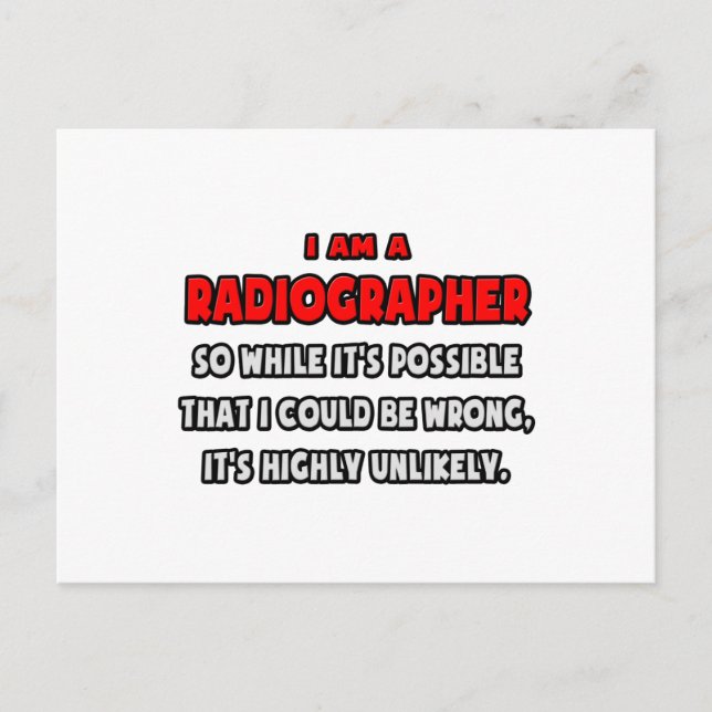 Carte Postale Drôle Radiographe .. Très improbable (Devant)