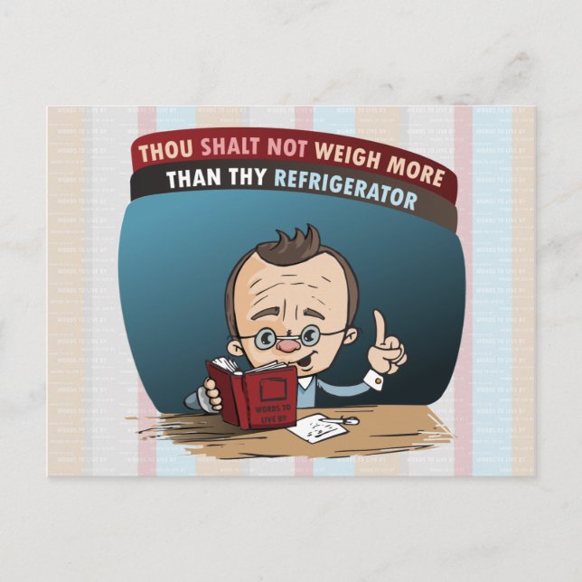 Carte Postale Drôle Régime alimentaire Perdre du poids (Devant)