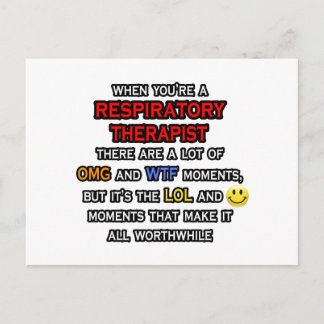 Carte Postale Drôle Respiratoire Thérapeute ... OMG WTF LOL