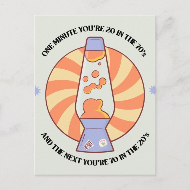 Carte Postale Drôle Retro 70's (Devant)