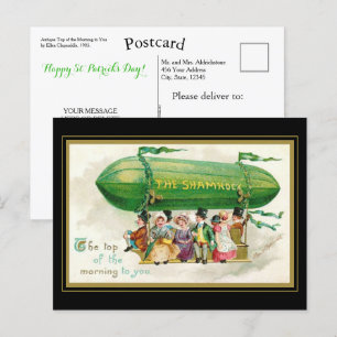 Carte Postale Drôle St Patrick's Day Irlandais Top of the Mornin