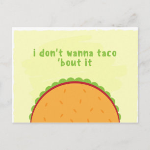 Carte Postale Drôle Taco Illustration Icône alimentaire