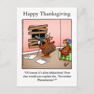 Carte postale Drôle Thanksgiving "Novembre Phénome