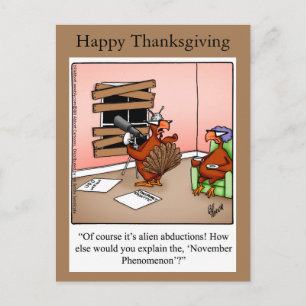 Carte postale Drôle Thanksgiving "Novembre Phénome