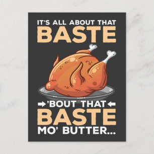 Carte Postale Drôle Thanksgiving Turquie Tout Sur Ce Baste