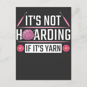 Carte Postale Drôle Tricot Citation Crochet Fer Knitter