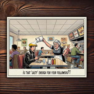 Carte Postale Drôle Vie de Serveuse Restaurant Humour 