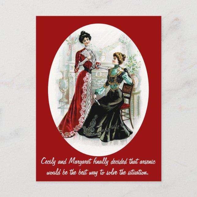 Carte Postale Drôle Vintage Dames (Devant)