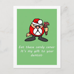 Carte postale drôle X-mas Rude Père Noël