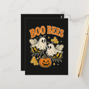Carte Postale Drôles d'abeilles fantômes Halloween drôle d'abeil