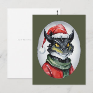 Carte Postale Drôles d'animaux: Spécial Noël - Dragon 1