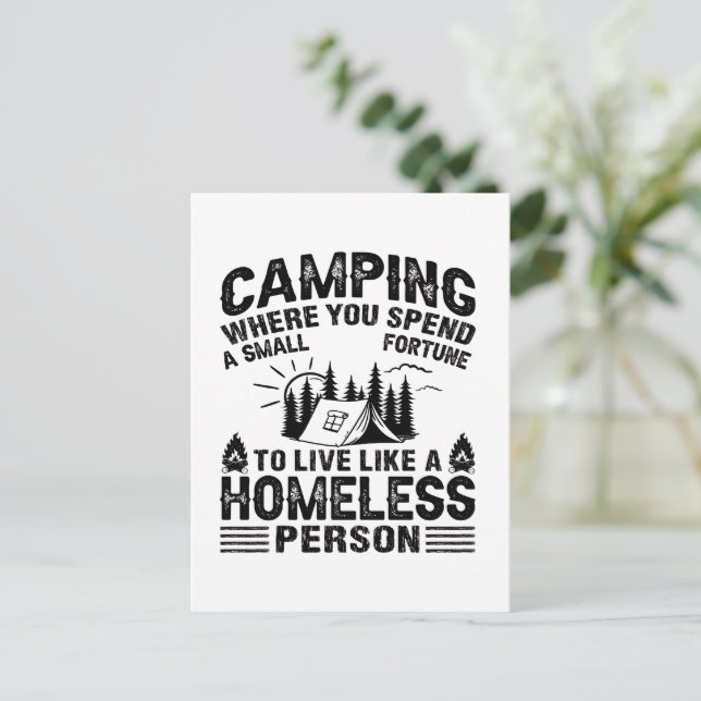 Carte Postale Drôles de citations de camping (Debout devant)