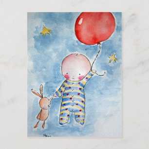 Carte postale du ballon rouge