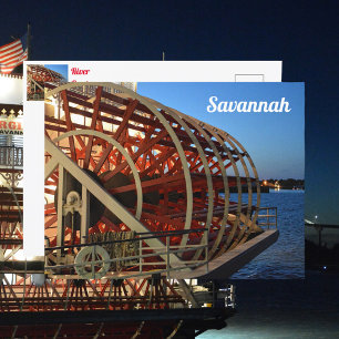 Carte postale du bateau à aubes de Savannah, Géorg