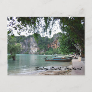 Carte postale du bateau à queue longue Railay Beac