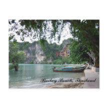 Carte postale du bateau à queue longue Railay Beac