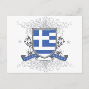 Carte postale du bouclier grec