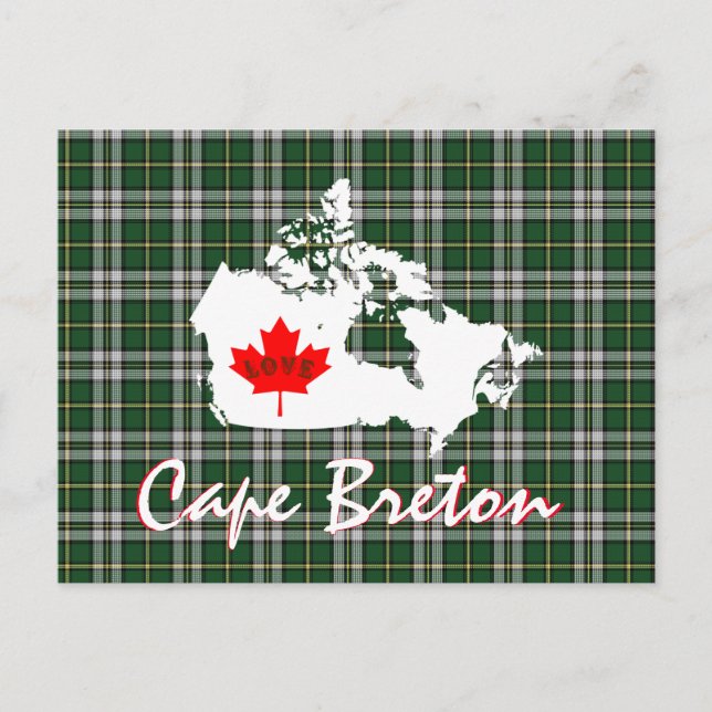 Carte postale du Cap-Breton Personnaliser tartan C (Devant)