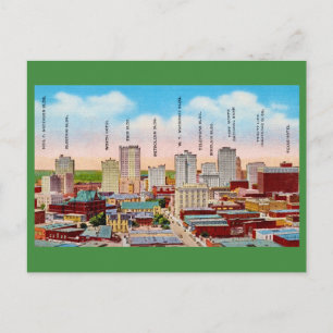 Carte postale du centre-ville de Fort Worth TX