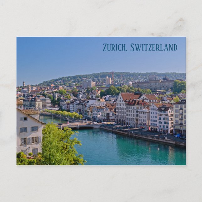 Carte postale du centre-ville de Zurich (Devant)