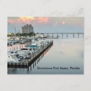 Carte postale du centre-ville Fort Myers Florida