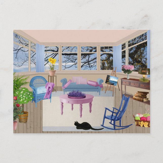 carte postale du chalet d'été (Devant)