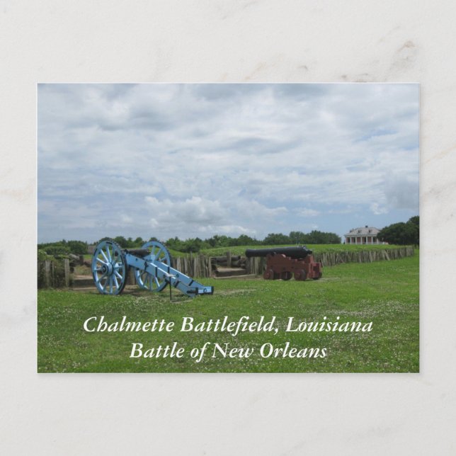 Carte postale du champ de bataille de Chalmette (Devant)