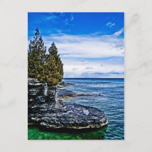 Carte postale du comté de Door, point de caverne