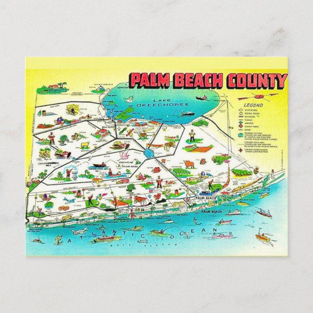 Carte postale du comté de Palm Beach (Devant)