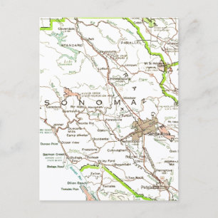 Carte postale du comté de Sonoma CA