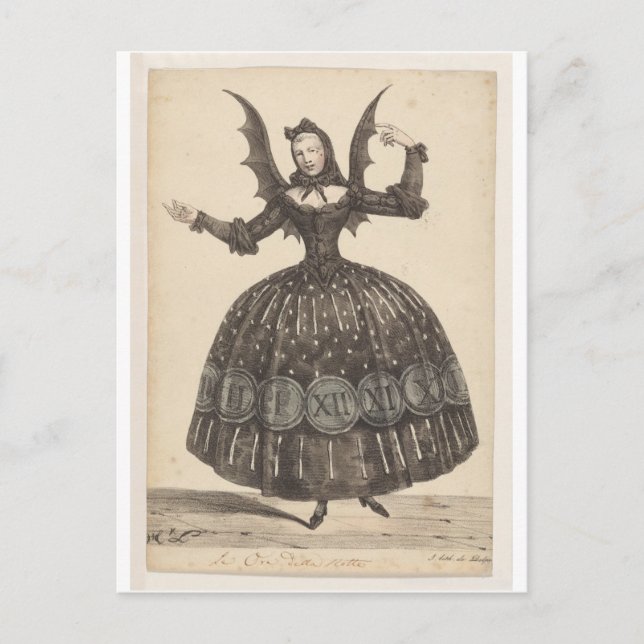 ​ Carte postale du costume de ballet français du X (Devant)